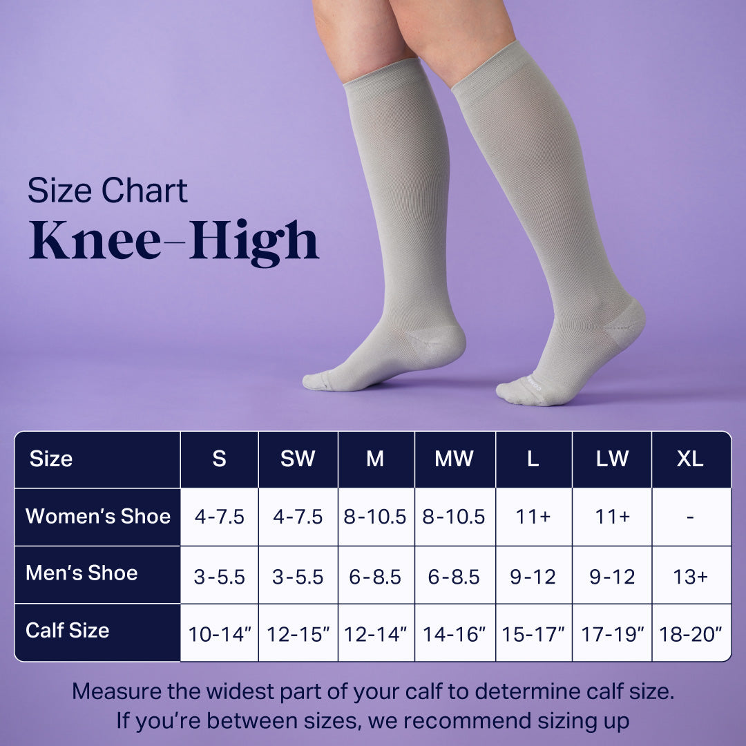 Knee-High Compression Socks - 3 Pack Solids