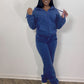 Women Sweatsuit Set 2 Piece Outfits Casual Hoodies Tops And Sweatpants Jogger Tracksuits Loose Trousers