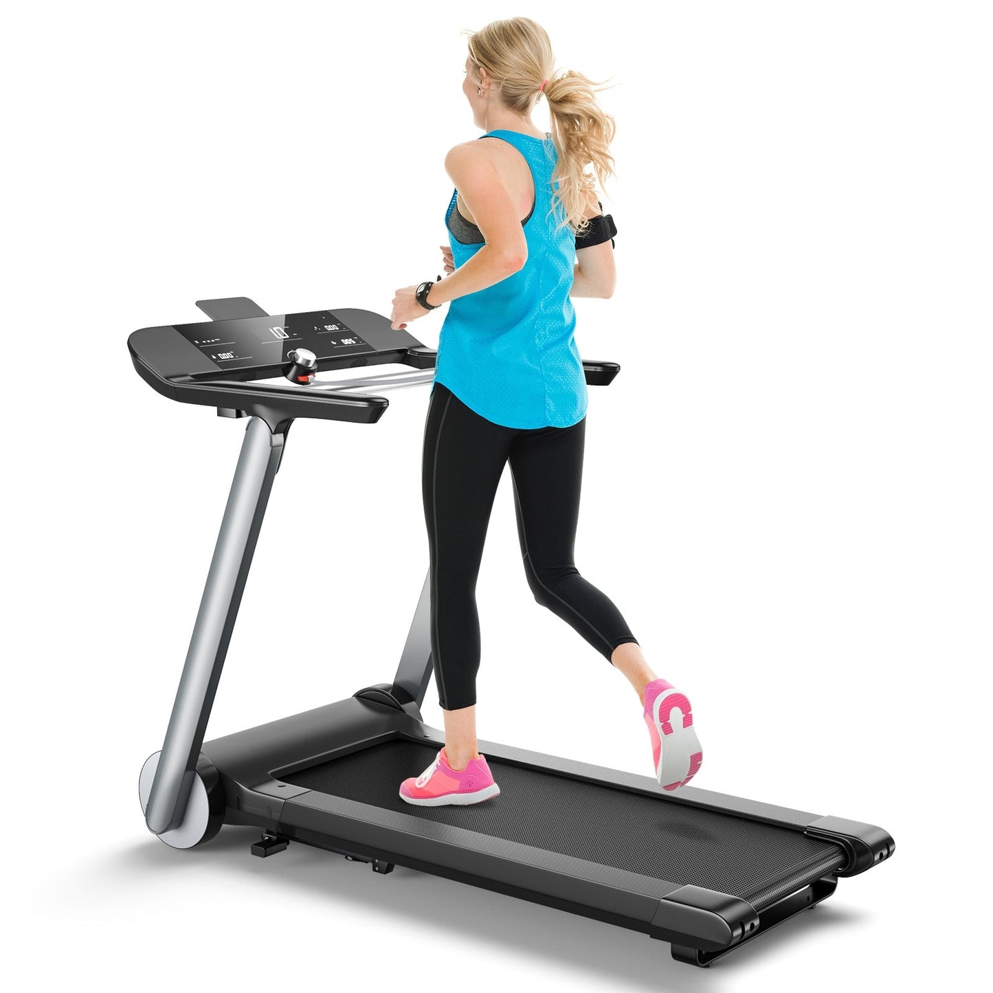 Italian Folding Treadmill with Heart Rate Belt Monitor