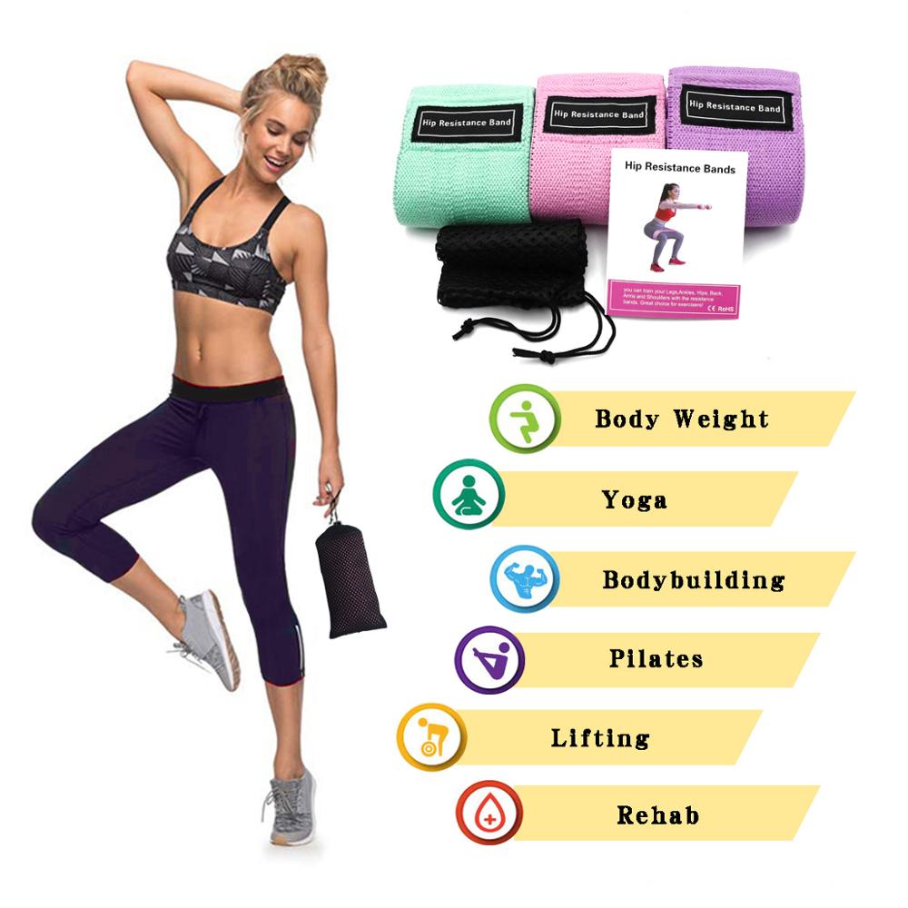 Three-Piece Resistance Bands Set Elastic Fitness Exercise Equipment