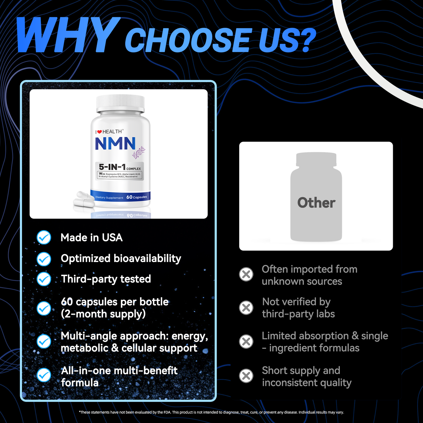 5-In-1 Complex Plus Cellular Health Supplement Capsules