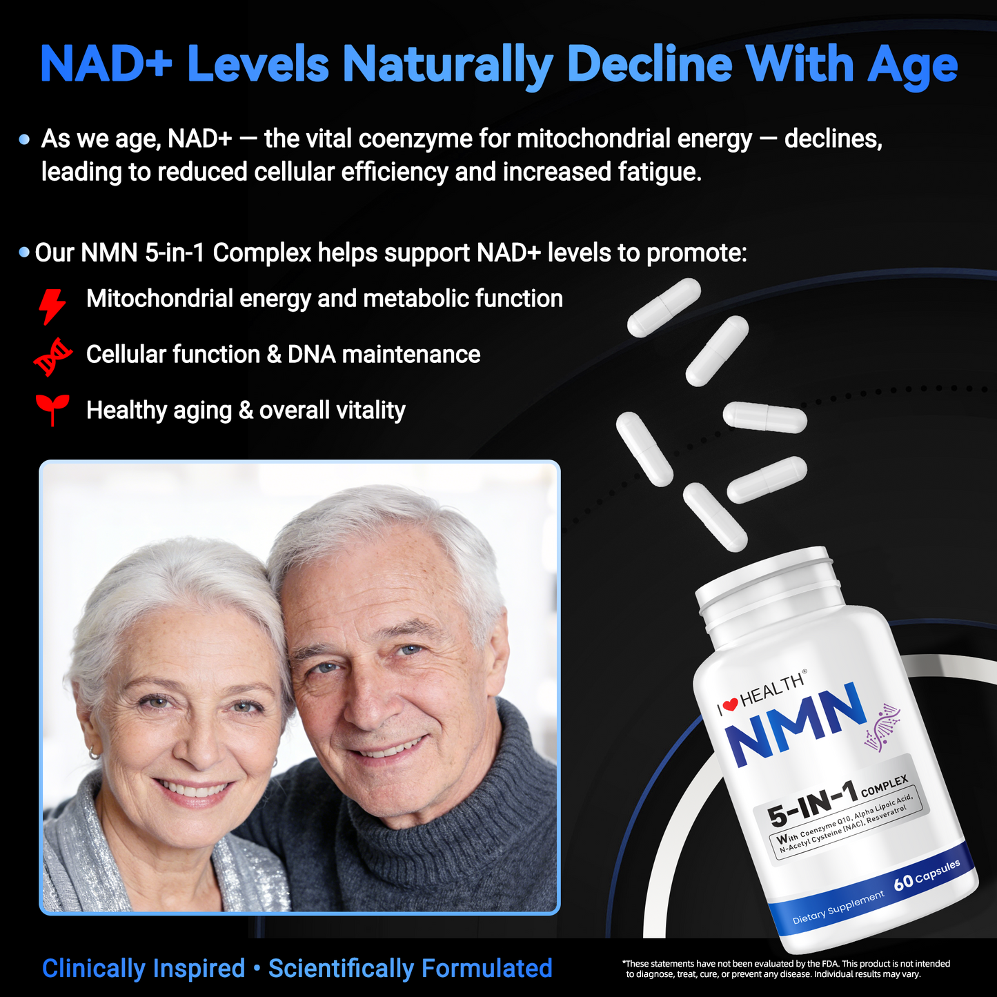 5-In-1 Complex Plus Cellular Health Supplement Capsules