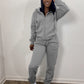 Women Sweatsuit Set 2 Piece Outfits Casual Hoodies Tops And Sweatpants Jogger Tracksuits Loose Trousers