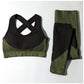 Textured Leggings and Sports Bra Activewear Set Women