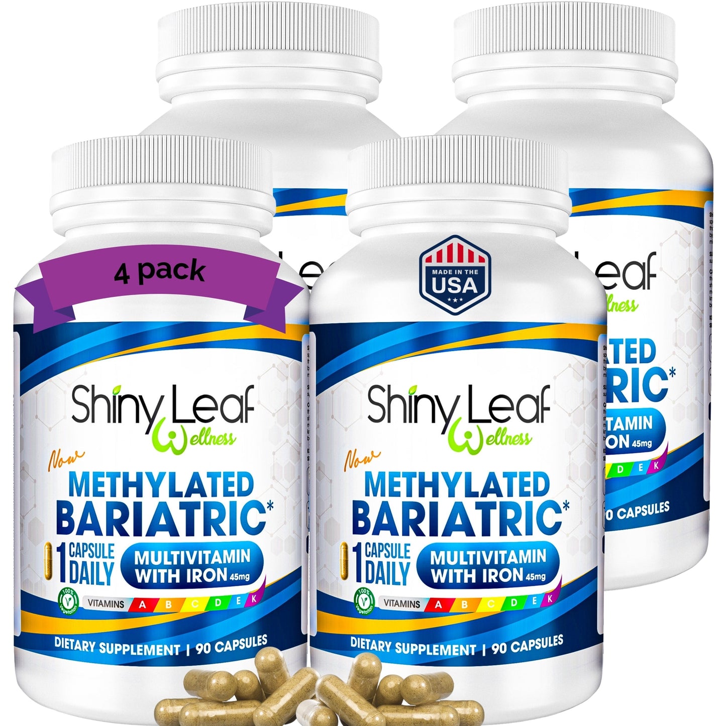 Methylated Bariatric Multivitamin with 45mg Iron Daily Capsule