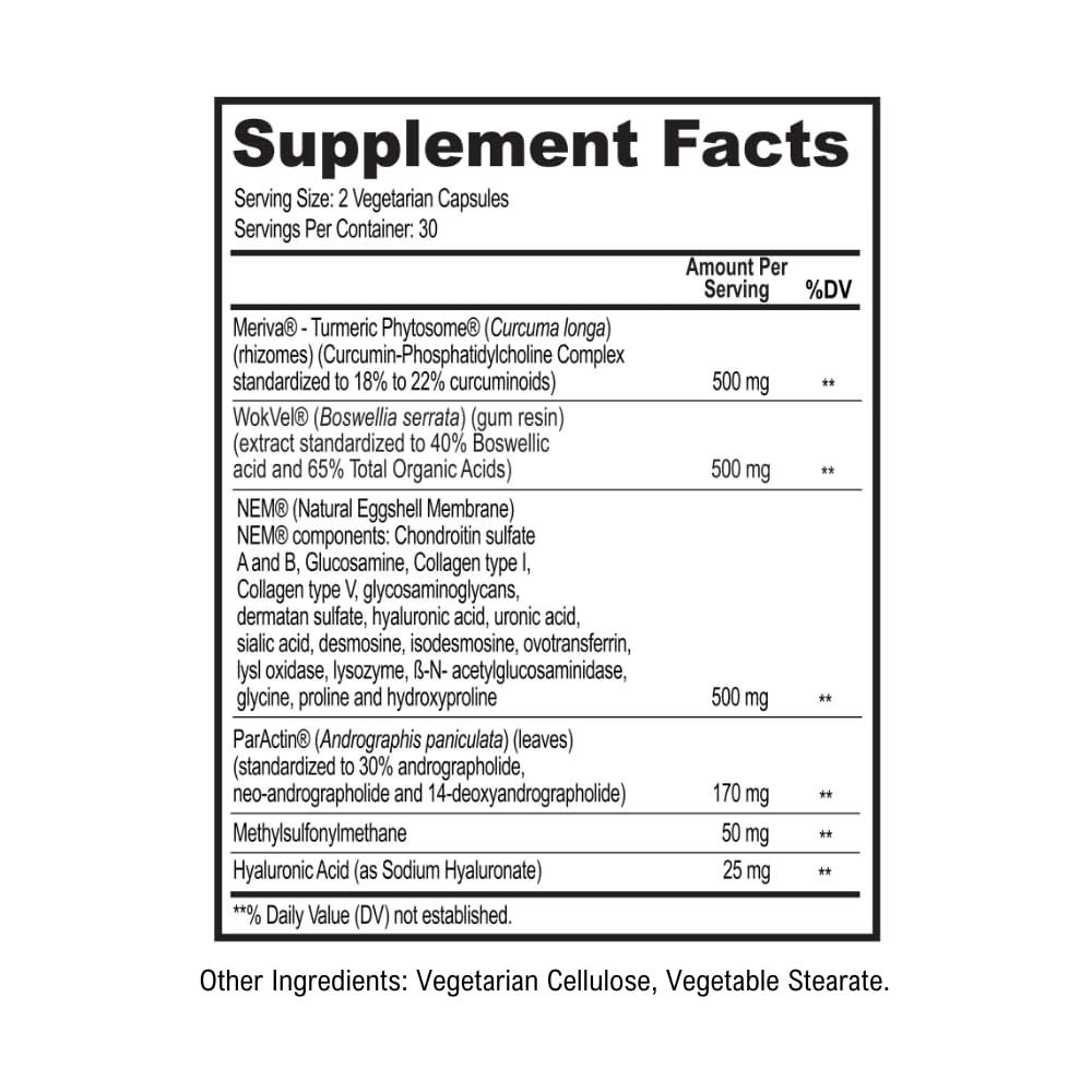Zoflexa Joint Support Supplement 60 Capsules Formula