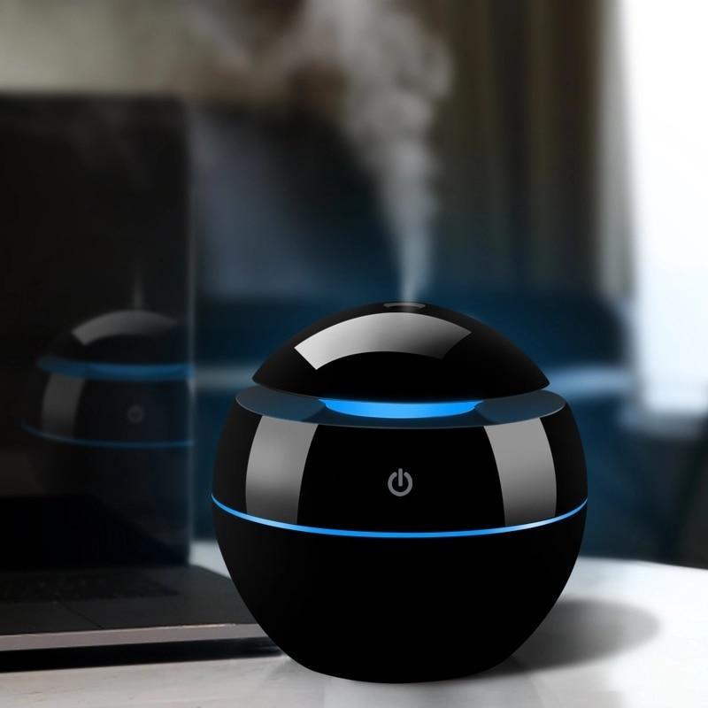 Ultrasonic Wood Aroma Diffuser LED Air Humidifier Essential Oil