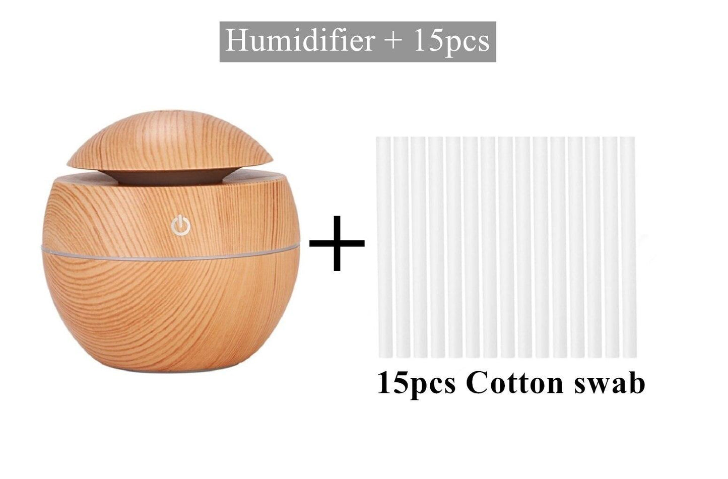 Ultrasonic Wood Aroma Diffuser LED Air Humidifier Essential Oil