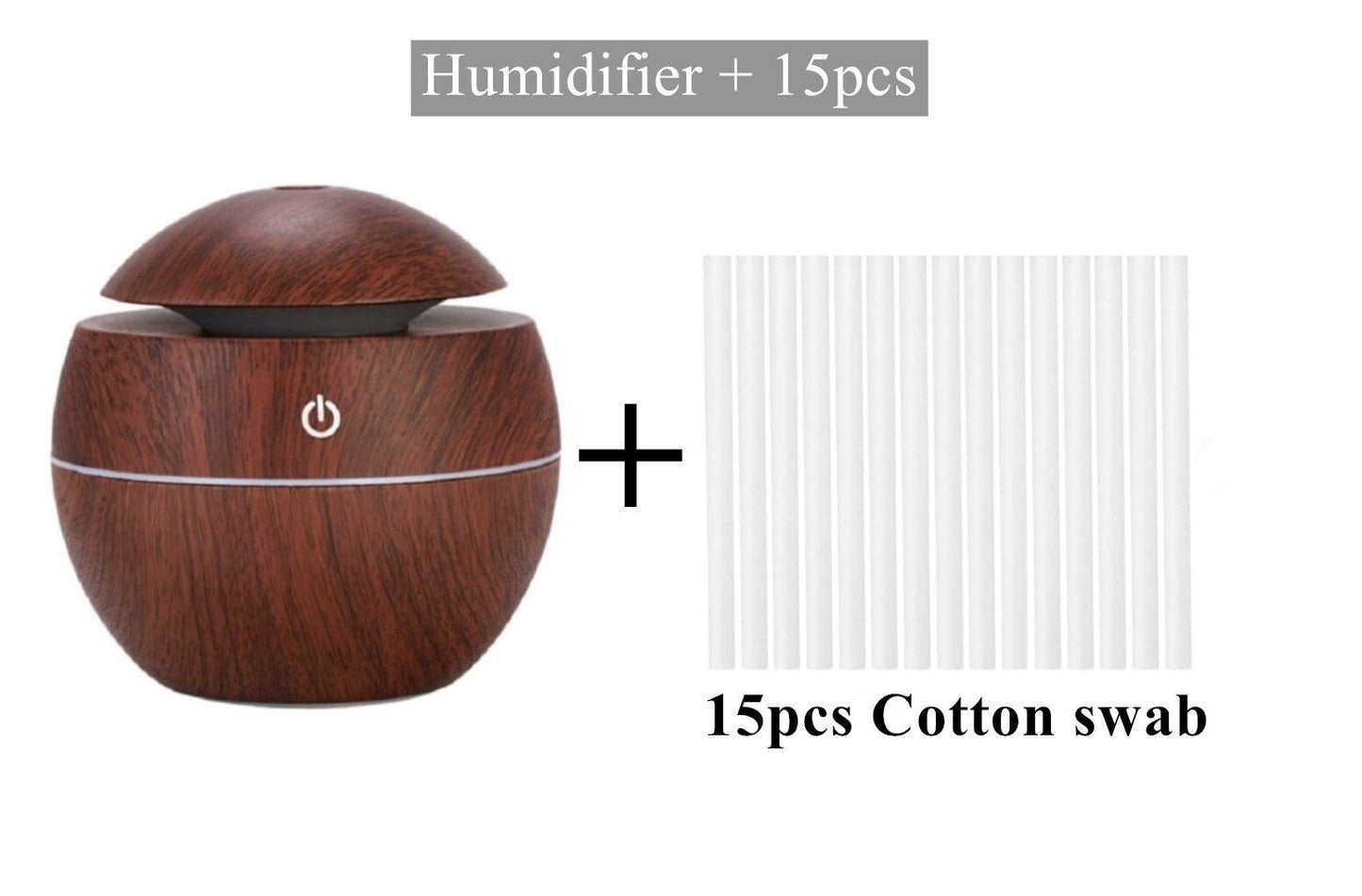 Ultrasonic Wood Aroma Diffuser LED Air Humidifier Essential Oil