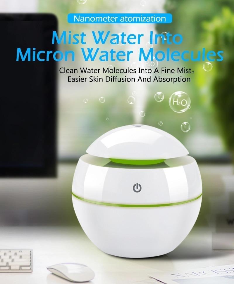 Ultrasonic Wood Aroma Diffuser LED Air Humidifier Essential Oil