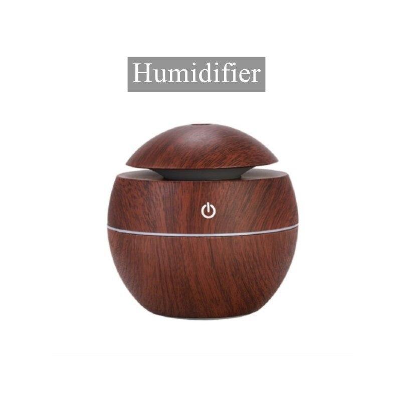 Ultrasonic Wood Aroma Diffuser LED Air Humidifier Essential Oil
