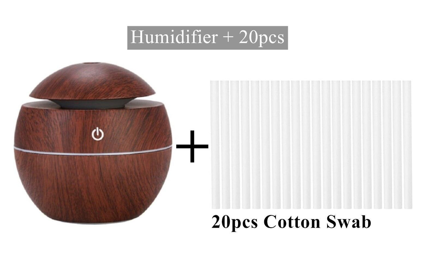 Ultrasonic Wood Aroma Diffuser LED Air Humidifier Essential Oil