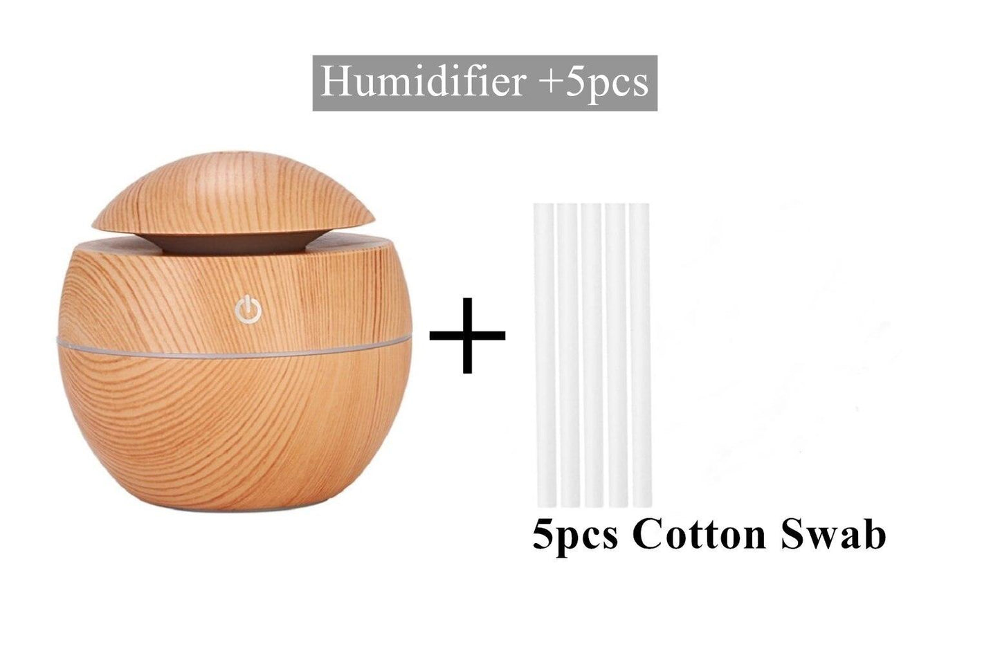 Ultrasonic Wood Aroma Diffuser LED Air Humidifier Essential Oil