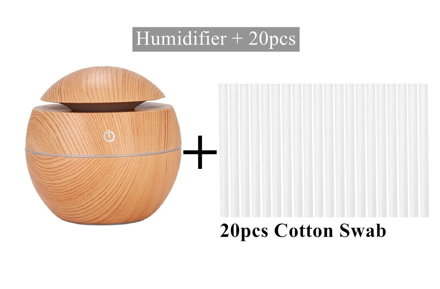 Ultrasonic Wood Aroma Diffuser LED Air Humidifier Essential Oil