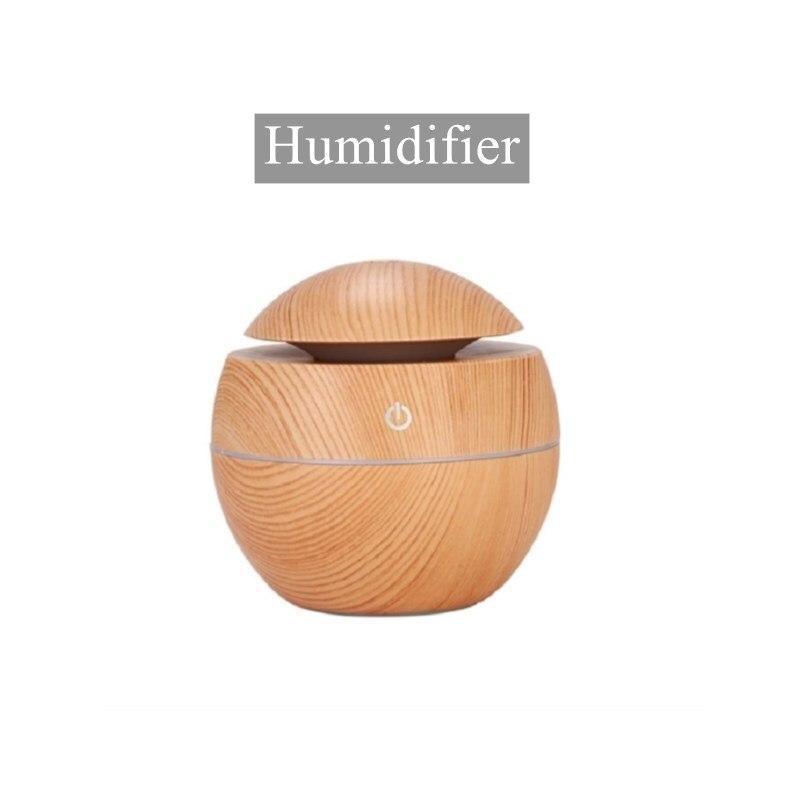 Ultrasonic Wood Aroma Diffuser LED Air Humidifier Essential Oil