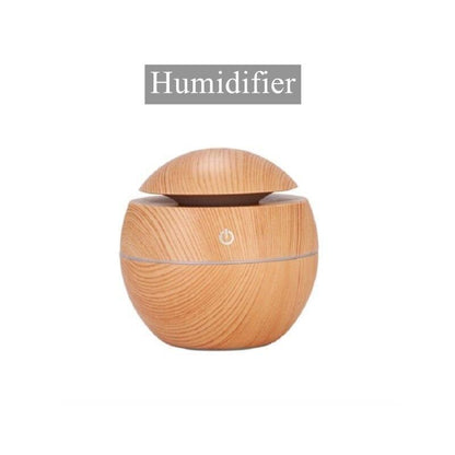 Ultrasonic Wood Aroma Diffuser LED Air Humidifier Essential Oil