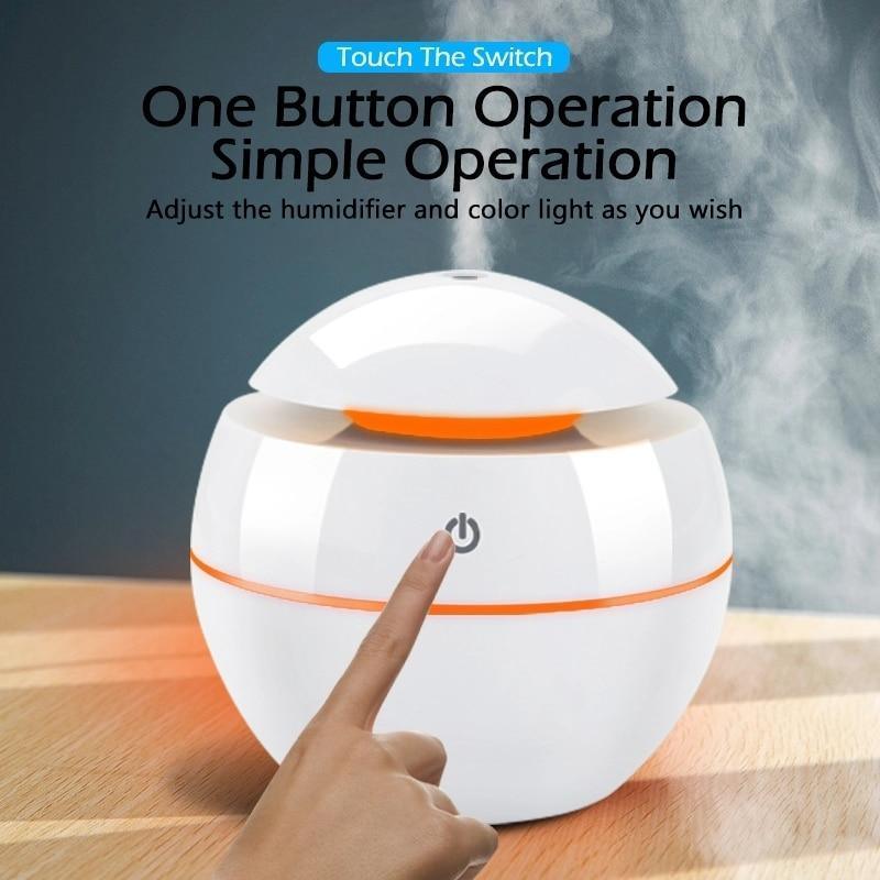 Ultrasonic Wood Aroma Diffuser LED Air Humidifier Essential Oil