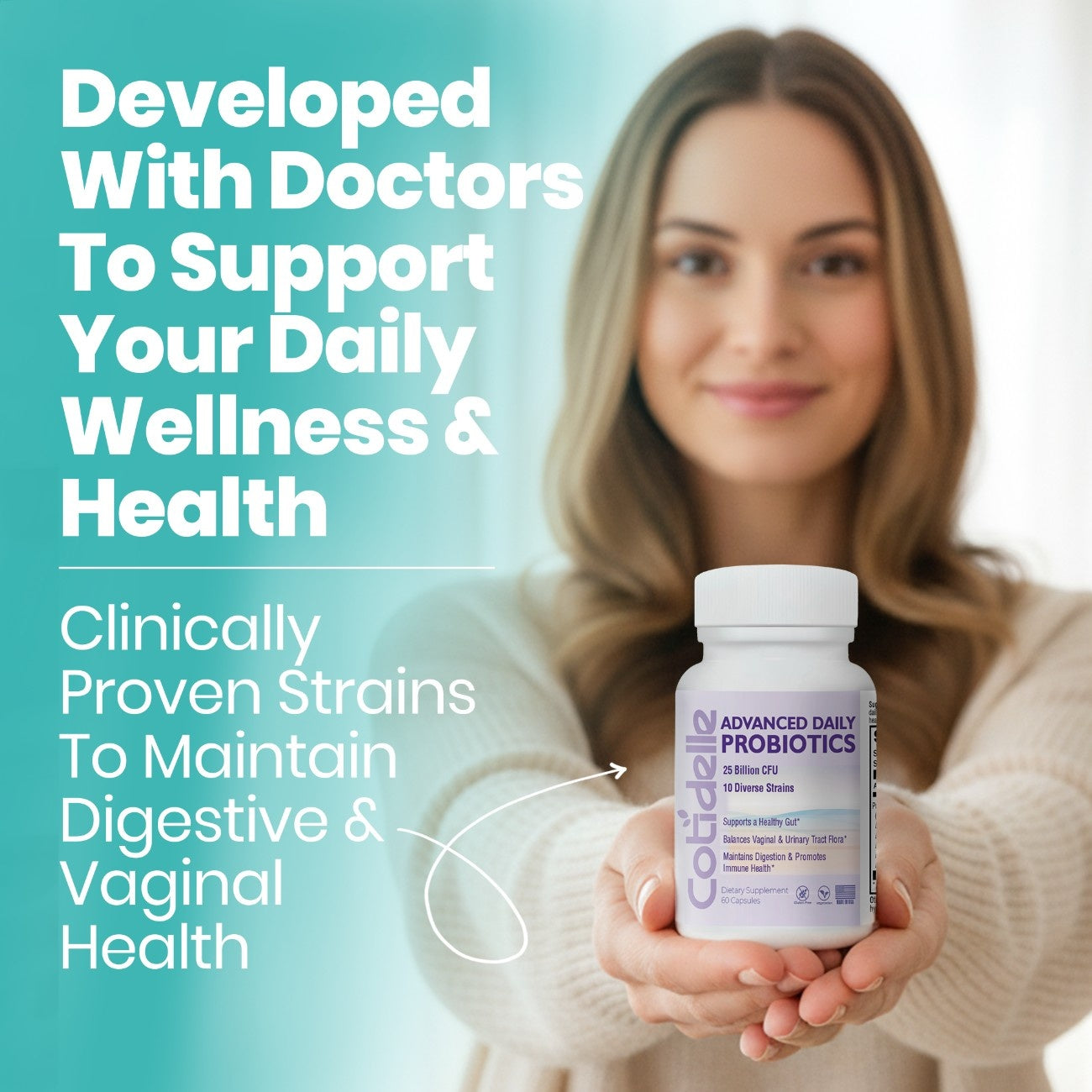 Advanced Women's Probiotic Gut and Vaginal Health Support