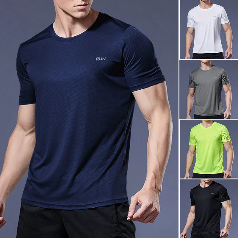 Men's Performance Running Tee Lightweight Athletic Workout Shirt