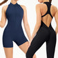 Women's Stylish Functional Fitness Jumpsuit Activewear Workout Outfit