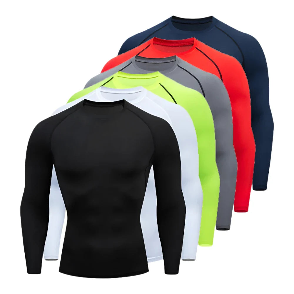 Men's Spring Autumn Long Sleeve Fitness Training Tee