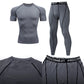 Men's Compression Fitness Gear Gym Performance Activewear Set
