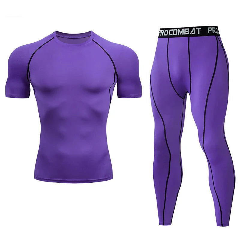 Men's Compression Fitness Gear Gym Performance Activewear Set