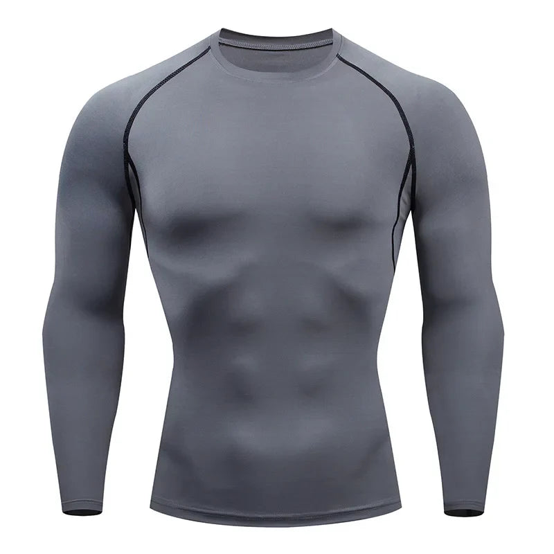 Men's Spring Autumn Long Sleeve Fitness Training Tee