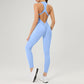 Women's Stylish Functional Fitness Jumpsuit Activewear Workout Outfit