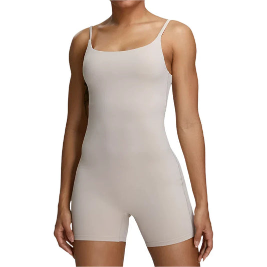 Women's High Performance Sleeveless Jumpsuit Activewear Workout Outfit