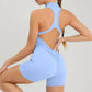Women's Stylish Functional Fitness Jumpsuit Activewear Workout Outfit