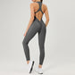 Women's Stylish Functional Fitness Jumpsuit Activewear Workout Outfit