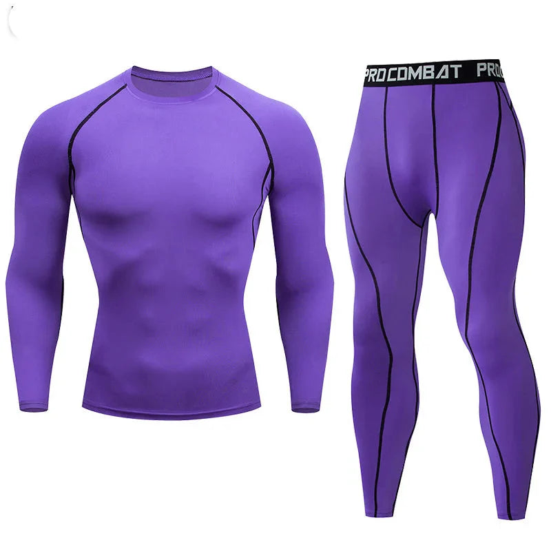 Men's Compression Fitness Gear Gym Performance Activewear Set