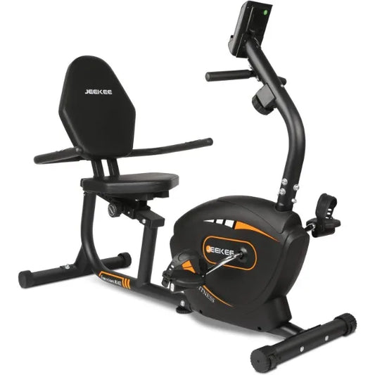 Recumbent Exercise Bike Magnetic Indoor Fitness Equipment Black Home
