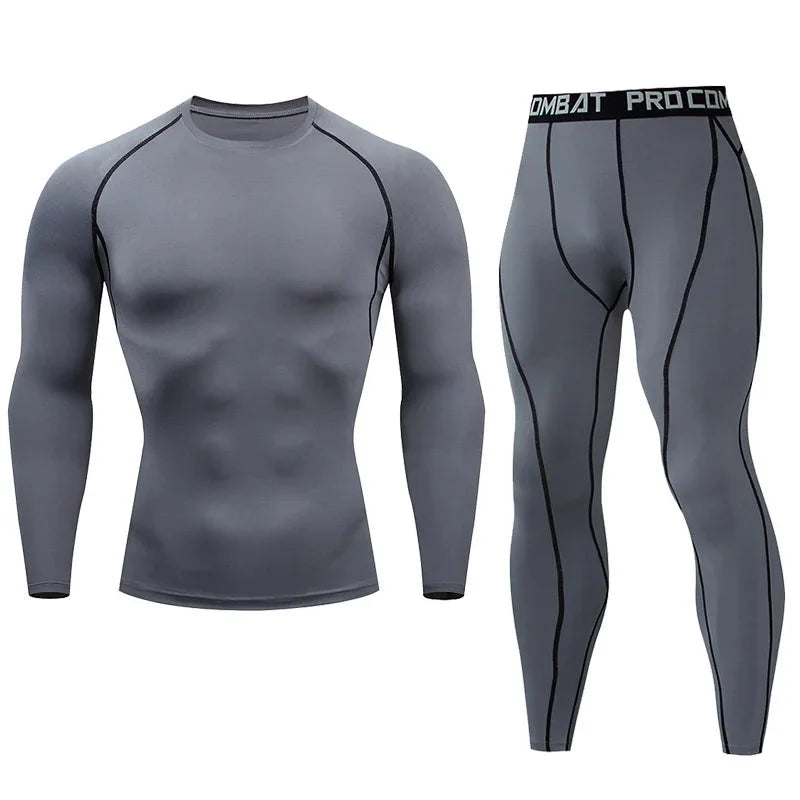 Men's Compression Fitness Gear Gym Performance Activewear Set