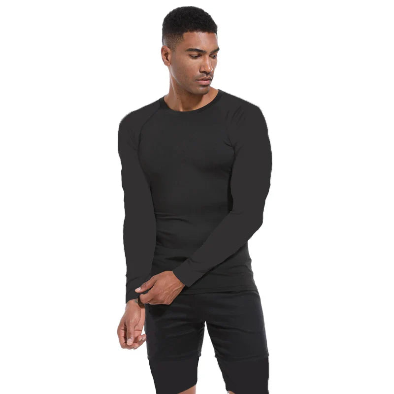 Men's Spring Autumn Long Sleeve Fitness Training Tee