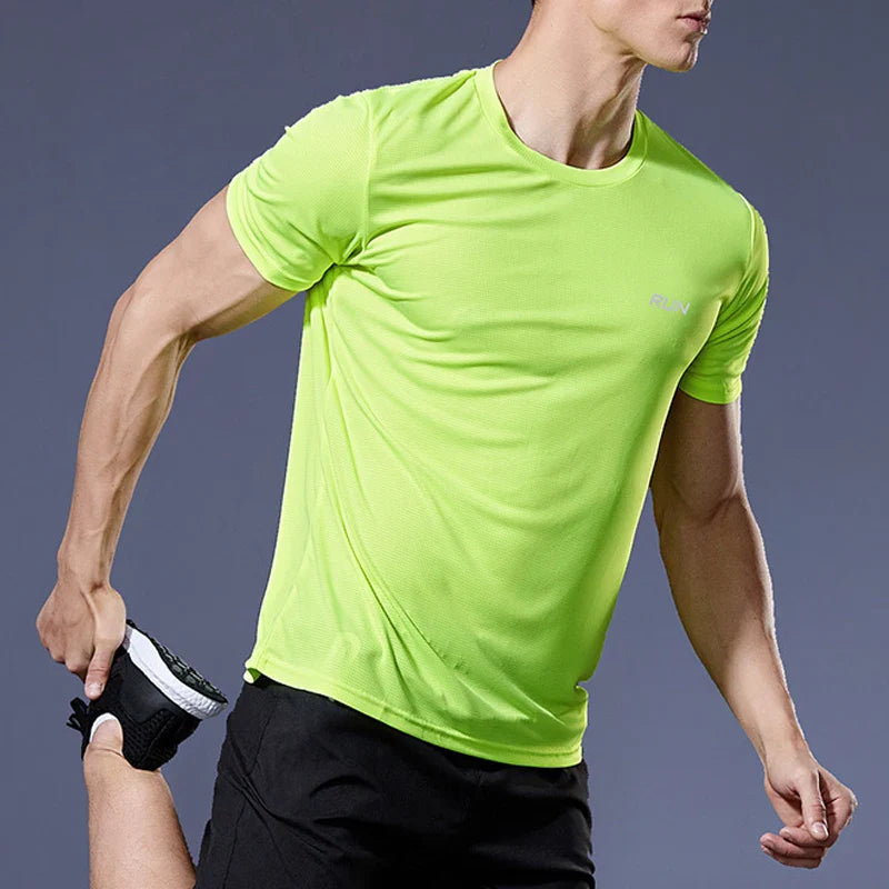 Men's Performance Running Tee Lightweight Athletic Workout Shirt