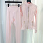 Gold zipper jacket and yoga pants set, sportswear, quick-dry and breathable, slimming and lightweight, tight-fitting