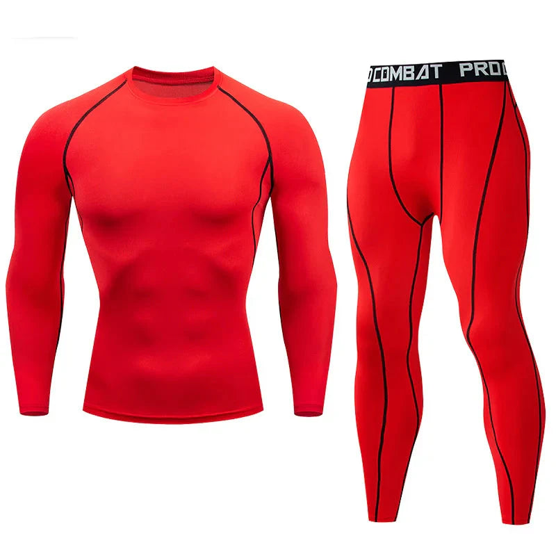 Men's Compression Fitness Gear Gym Performance Activewear Set