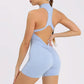 Women's Stylish Functional Fitness Jumpsuit Activewear Workout Outfit