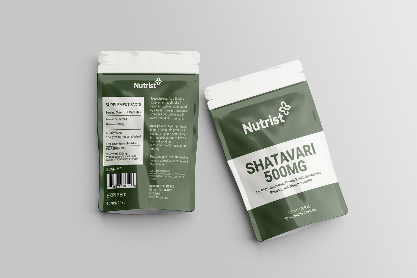 Shatavari Women's Health Vegan Caplets 60 Count One-Month Supply