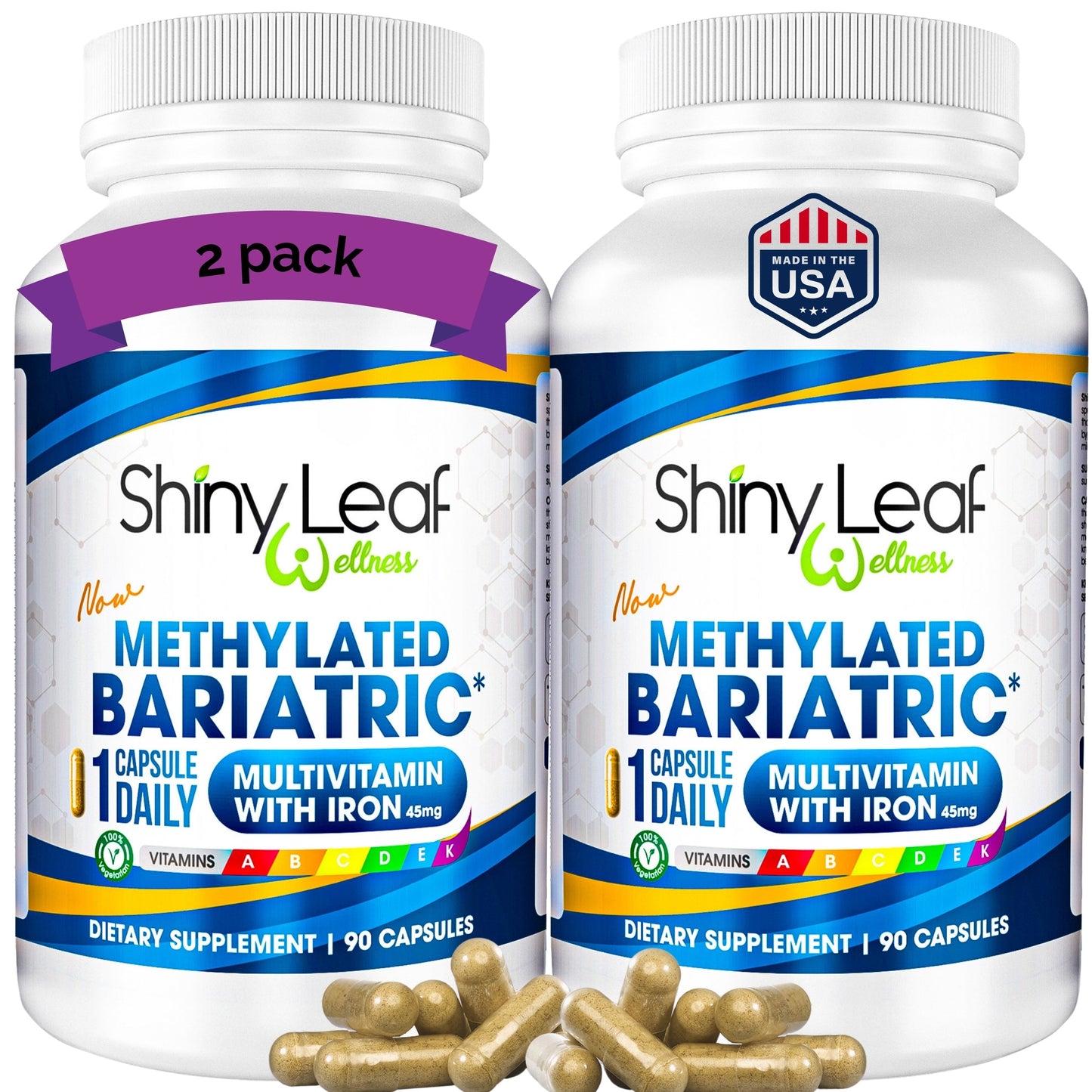 Methylated Bariatric Multivitamin with 45mg Iron Daily Capsule