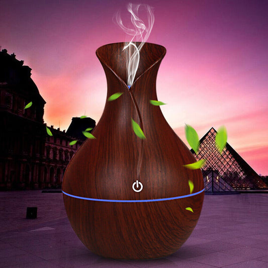 LED Ultrasonic Aroma Diffuser Humidifier Smoke Fountain Decor