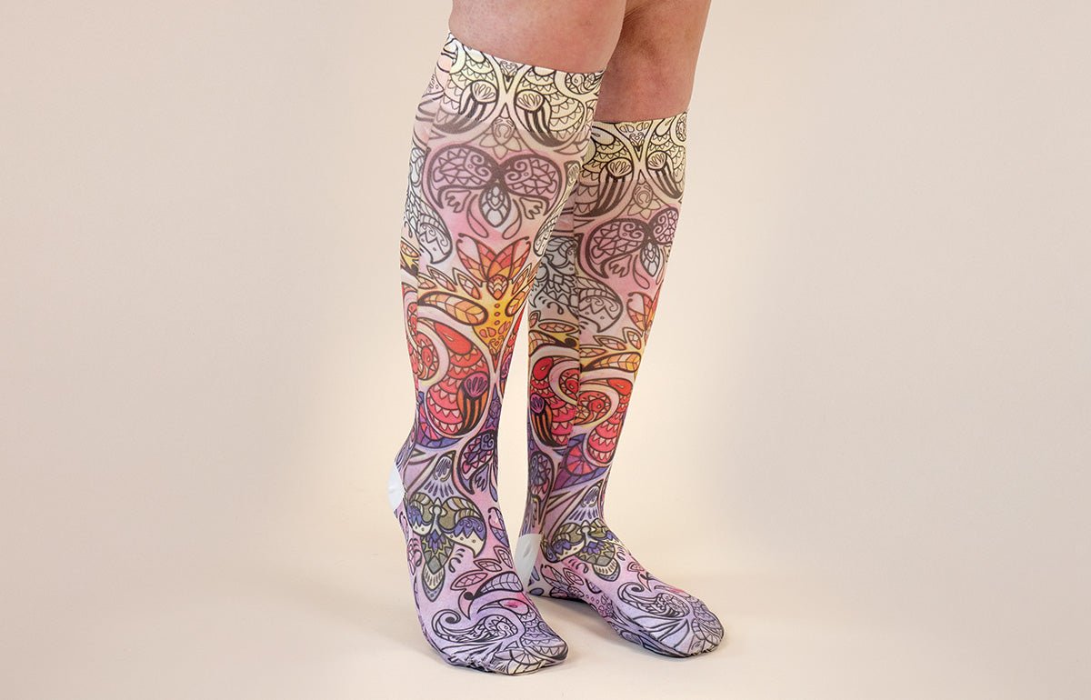 Birds of Paradise Gradient Compression Socks