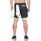 Men's Camo 2-in-1 Quick Dry Running Gym Shorts