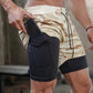 Men's Camo 2-in-1 Quick Dry Running Gym Shorts