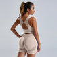 2-Piece Women's Seamless Yoga Vest Shorts Workout Set