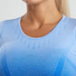 Women's Gradient Tie-Dye Seamless Yoga Set - Two-Piece Athletic Wear