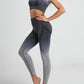 Women's Gradient Tie-Dye Seamless Yoga Set - Two-Piece Athletic Wear