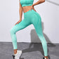 Women's Gradient Tie-Dye Seamless Yoga Set - Two-Piece Athletic Wear